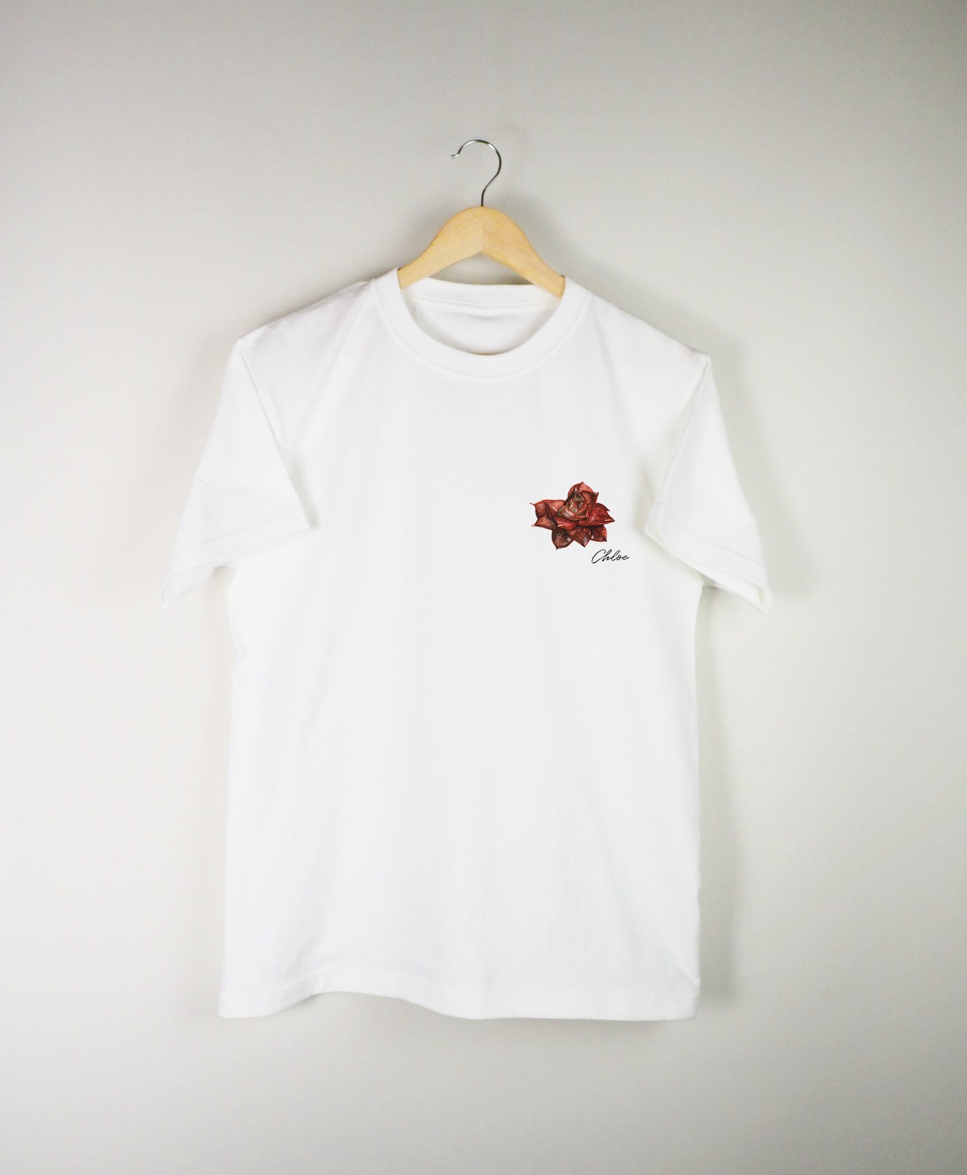 H/S Tee RED SUCCULENTS SMALL ICON @Chloe Chen