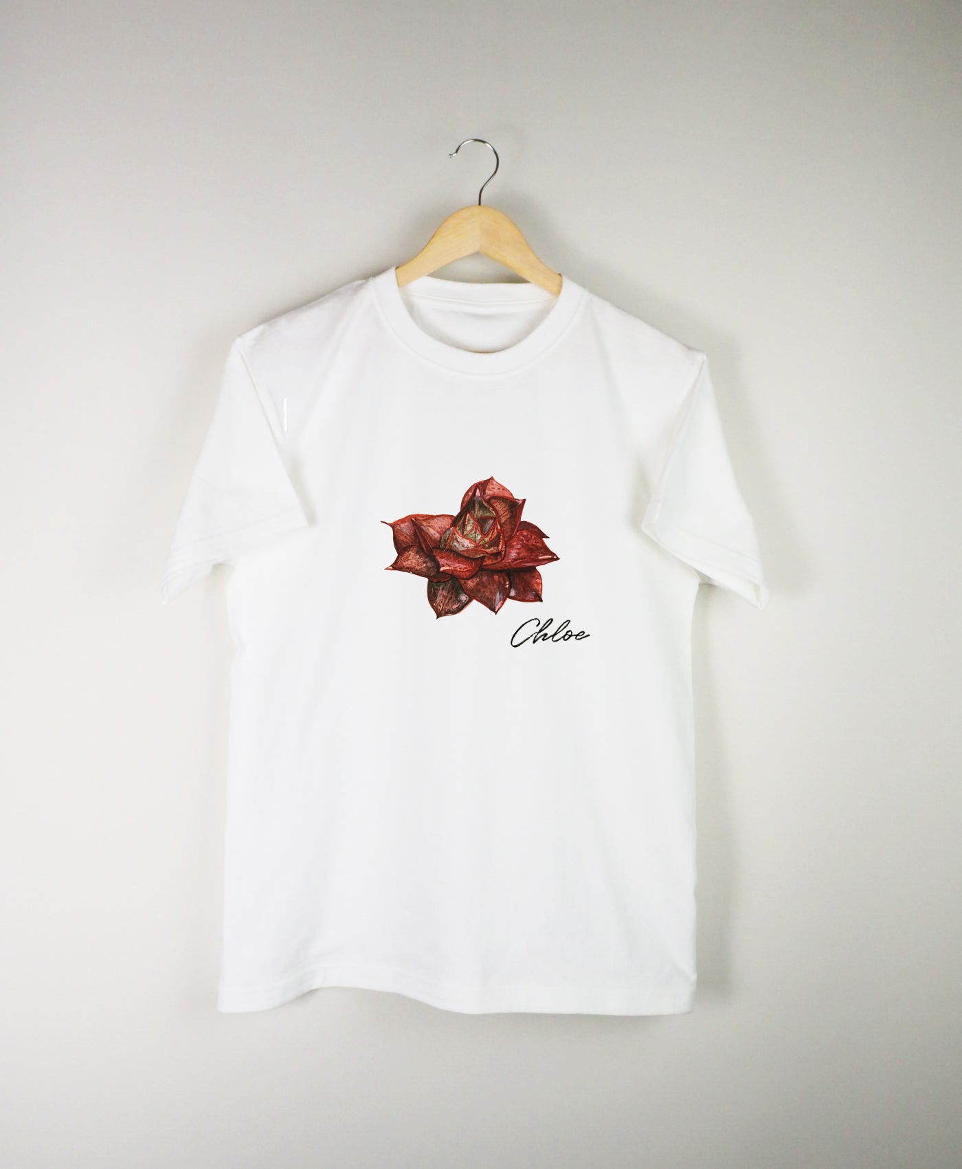 H/S Tee RED SUCCULENTS @Chloe Chen